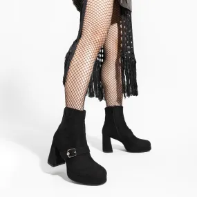 Botin Negro Casual Mujer Weide Yl71
