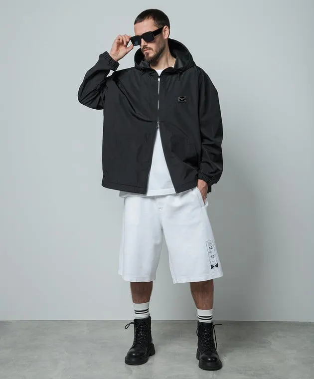 Dolce&Gabbana Black windbreaker with logo patch