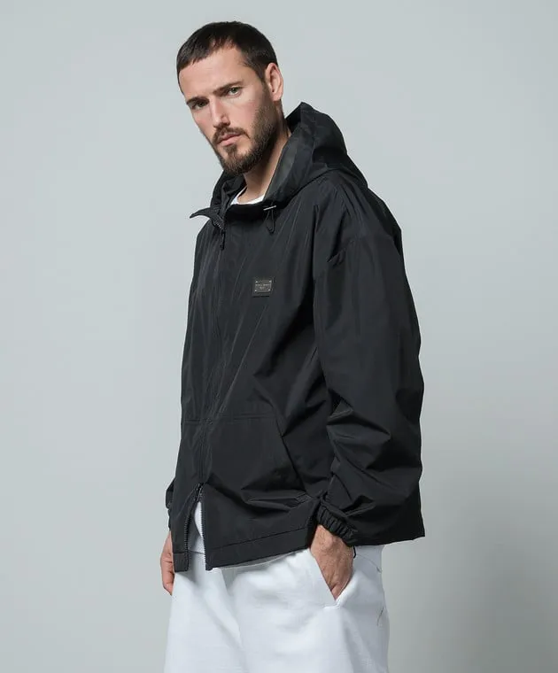 Dolce&Gabbana Black windbreaker with logo patch